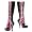 4.5 Inch Sexy Boots Ribbon Lace Up Knee Boots Witch Pirate Theatre Costumes Accessory Penthouse Shoes Size: 6