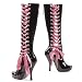 4.5 Inch Sexy Boots Ribbon Lace Up Knee Boots Witch Pirate Theatre Costumes Accessory Penthouse Shoes