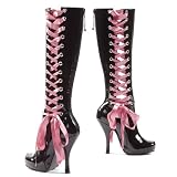 4.5 Inch Sexy Boots Ribbon Lace Up Knee Boots Witch Pirate Theatre Costumes Accessory Penthouse Shoes