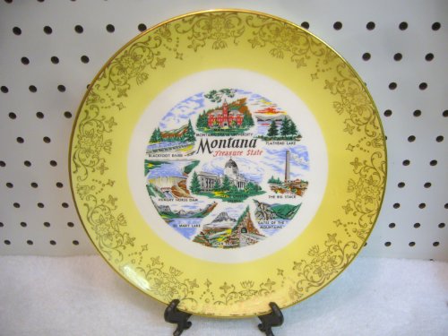 MONTANA TRESURE STATE COMMEMORATIVE COLLECTOR PLATE 1970'S