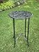 Wrought Iron Plant Table - Lattice Top (Black Antique Pewter) (26"H x 16"W x 16"D)