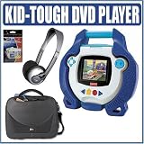 Fisher Price Kid Tough Portable DVD Player Blue + Accessory Kit