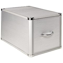 Hama CD ROM Alu File Box 160 f�r bis zu 160 CDs incl. 80 nummerierten CD-Schutzh�llen silber