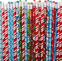 Lot Of 144 Assorted Christmas Holiday Theme Wooden Pencils - 7.5