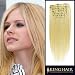 Deluxe 24 Inches Bleach Blonde_613 Premium Clip In Remy Human Hair Extensions_7 Pieces Set_Clips Att