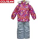 【品番】365-7020(ハート柄) キッズ・ジュニアスキーウエア 女の子 100cm C.PINK×L.GRAY