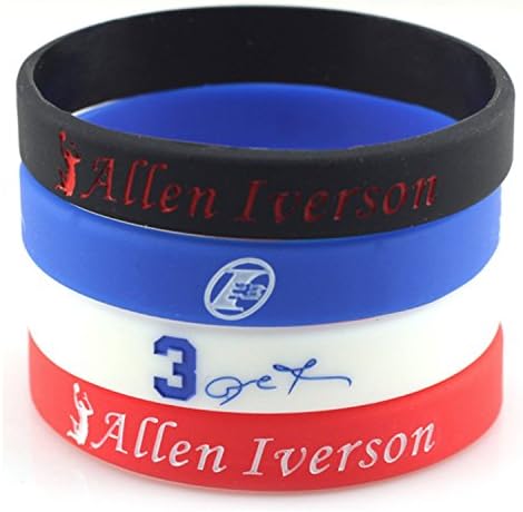 Silicone Wristband Bracelet NBA , Basketball Star Bracelet (Allen Iverson)