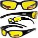 Sporting Goods : CHICAGO FOAM PADDED MOTORCYCLE SUNGLASSES UV400 GOGGLES BIKER EYEWEAR YELLOW TINT LENSES