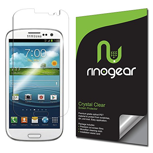 [3-Pack] Galaxy S3 (ALL MODELS) Screen Protector, RinoGear® Anti-Scratch Ultra Invisible HD Clear Shield w/ Lifetime Replacements