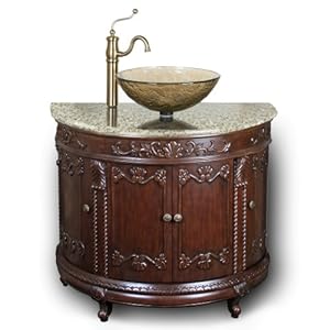 half circle bathroom vanity