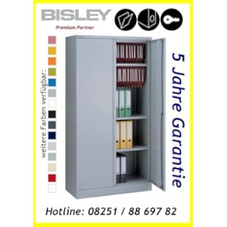 BISLEY Flügeltürschrank Aktenschrank Flügeltürenschrank Werkzeugschrank Stahlschrank Ordnerschrank Lichtgrau