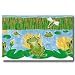 All Products : Cute Green Frogs Kid's Bathroom Wallpaper Wall Border