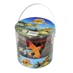 Giant Bucket of Dinosaur Action Figures Playset - 32 Dinosaurs and Accessories