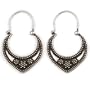 Enamelled Silver Antique Jewelry Earrings 1.5 inches (ers280)
