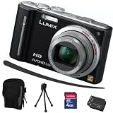 51e5IV V5vL. SL160  Panasonic Lumix TZ10 schwarz + Mega Zubehör (4GB + Tasche + 2Akkus + Ladegerät + Stativ)