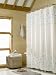 Neutral Beige and Blue Mosaic Tile Fabric Shower Curtain - 70 in. W x 72 in. L