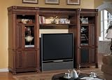 Exotic Cherry TV Entertainment Center w/ Leather for Wide Screen & Plasma or LCD TV