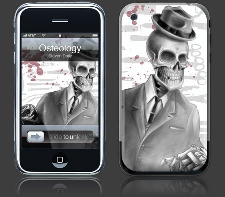 Apple iPhone Premium Vinyl Skin - Osteology (GelaSkins Brand) Made in Canada