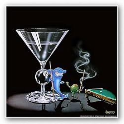 Pool Sharks II - Billiard Bad Boys by Michael Godard 11.75"x11.75" Art Print Poster