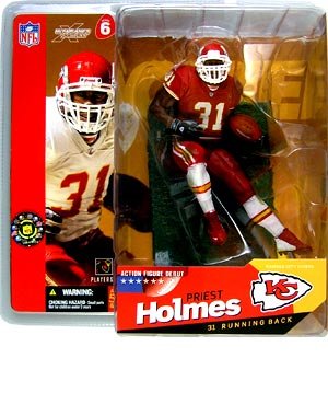 McFarlane Toys NFL Sports Picks Series 6 Action Figure Priest Holmes (Kansas City Chiefs) Red Jersey Red Pants Variant
