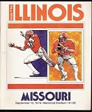 Illinois vs Missouri September 15, 1979 (Football Program)