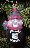 3" NHL New York Rangers Power Play Lighted Snowman Christmas Ornament