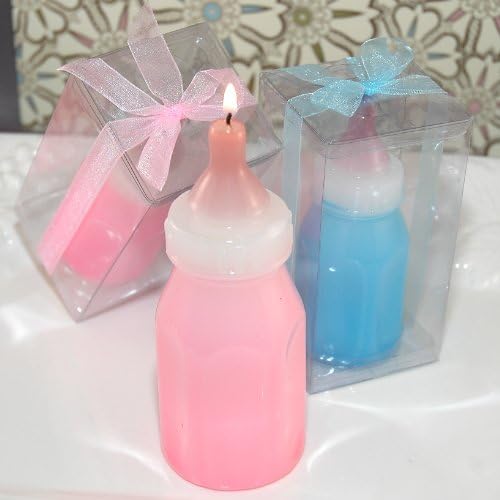 Blue Baby Bottle Candle (Set of 4)