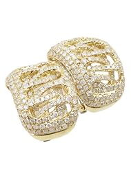 Women 14k Yellow Gold 2.56ctw diamond Stud earring 58 LE271Y Size 10.87