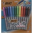 Bic Mark It Permanent Marker Color Collection 12 Fine Assorted Colors