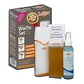 Sunzze Wachs Enthaarungsset, Roll-on Wachsset mit 2x 100ml Wachspatronen zur Haarentfernung mit Vliesstreifen und Nachpflege�l. F�r die Professionelle Enthaarung zu Hause