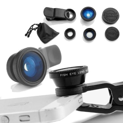 Clip-On iPhone Lenses Kit 3 in 1 Pack Including Fish Eye, Wide Angle and Macro Lenses by inwayder