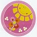 Kinderteppich Sonne rosa 133 cm rund