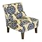 Diamond Upholstered Chair-Blue