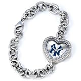 New York Yankees Pinstripe Logo Heart Watch