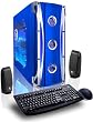 CybertronPC X-Cruiser XCR6700BL, Blue, Intel Core 2 Quad Q7600 (2.66GHz), 4096MB, (2) 500GB in RAID 0, DVD+-RW Dual Layer Burner Drive, Dual Radeon HD2900XT in CrossFire Configuration, 600 Watt Power Supply, Windows Vista Ultimate 64-Bit, 1 Year Parts & Labor Warranty