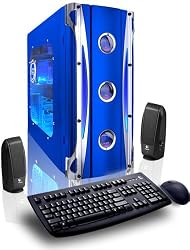 CybertronPC X-Cruiser XCR6700BL, Blue, Intel Core 2 Quad Q7600 (2.66GHz), 4096MB, (2) 500GB in RAID 0, DVD+-RW Dual Layer Burner Drive, Dual Radeon HD2900XT in CrossFire Configuration, 600 Watt Power Supply, Windows Vista Ultimate 64-Bit, 1 Year Parts & Labor Warranty