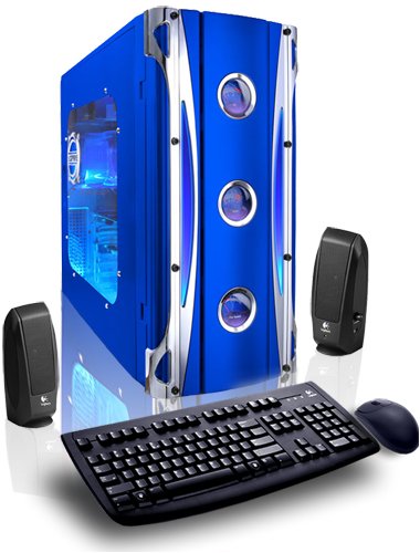 Buy CybertronPC X-CRUISER 5000BL, Blue, AMD Athlon 64 X2 5000+ (2.60GHz), 4096MB, Dual 250GB in RAID 0 Array, DVD+-RW Dual Layer Burner Drive, Dual 7600GT in SLI Configuration, 600 Watt Power Supply, Windows Vista Business 64-Bit, 1 Year Parts & Labor Warranty online at Discounted New and Used prices. Delivered to your door with Off-The-Bookshelf.