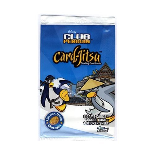 Club Penguin Series 2 Trading Cards – 1 Jitsu Booster pack Includes 8 Game cards, 1 Code card, & 1 sticker sheet
