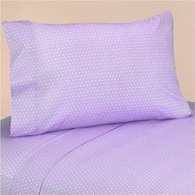 3pc Twin Sheet Set for Purple and Brown Mod Dots Bedding Collection
