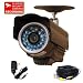 VideoSecu Day Night Infrared Outdoor CCTV Home Security Camera 1/3" SONY Super HAD CCD, with Power Supply Extension Cable and Security Warning DeCal 1OF