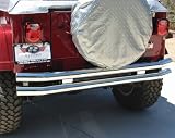 Rampage Products Tubular Double Tube BumperFront OR Rear - Black Powder CoatJeepWrangler1987 to 2006YJ & TJ