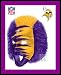 MINNESOTA VIKINGS FOOTBALL FAN PARTY MASK-HAIR 100% FUN