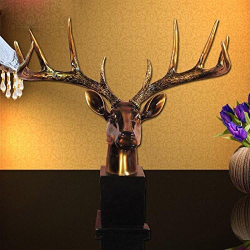 XXL Resin ornament-classical European deer head home Hotel living room decoration ideas gifts , 63*31*64