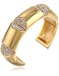 KARA by Kara Ross Gol-Plated and Crystal Cut-Out Cuff Bracelet