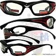 LA ORANGE FOAM PADDED SUNGLASSES, MOTORCYCLE ATV SPORTS EYEWEAR CLEAR LENSES