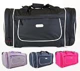 Mens Womens Quality Hi-Tec Gym Maternity Hand Luggage Travel Holdall Flight Bag (Black/Navy/Pink/Lilac)