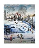 The Cape in Winter by Helene Corriveau. Size 12.71 inches width by 15.97 inches height. High Quality Art Poster Print