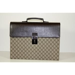 Gucci Handbags Brown Canvas and Leather 34045 (Briefcase, suitcase, Document Holder)