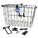 Wald 3133 Front Quick Release Bicycle Basket with Bolt on Clamp (14.5 x 9.5 x 9, Black)