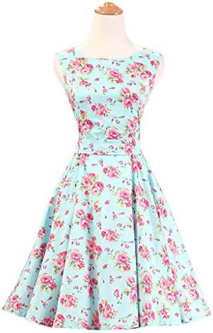 Miss Hollywood 1950s Vintage Sleeveless Pinup Party Swing Dress